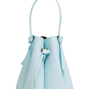 Cinched Vegan Leather Bucket Bag Stylish Shoulder